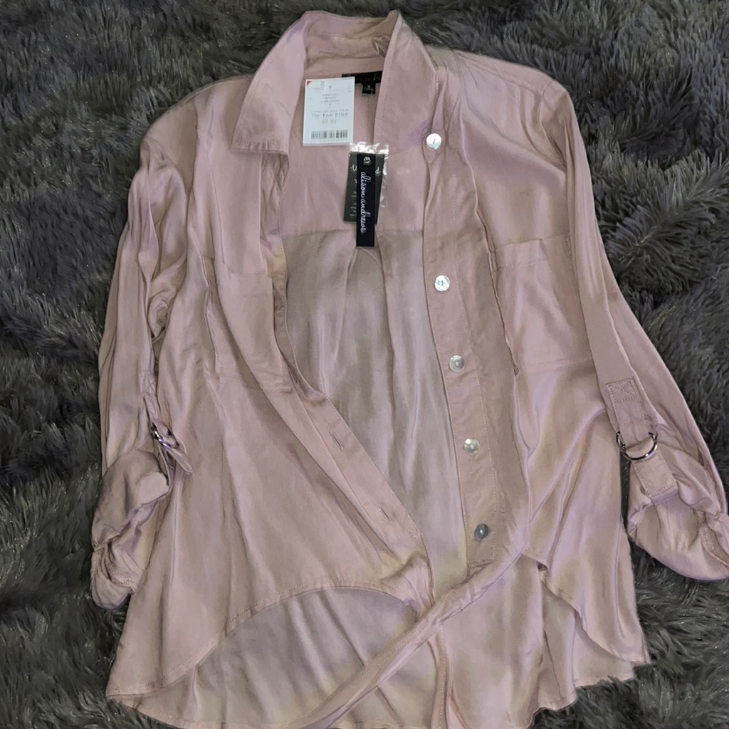 Blush Button Up Top